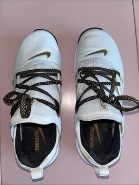 Nike Free METCON White and Gold Sneakers